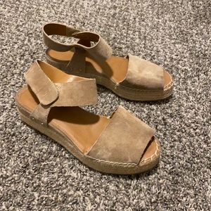 Franco Sarto Suede Platform Espadrilles